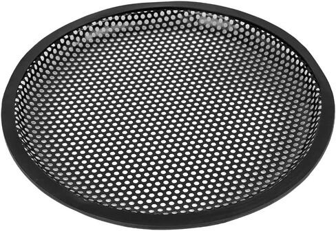 BLAZOR 10 inch Speaker Grill, Blck Subwoofer Metal Steel Mesh Speaker Cover, Waffle Protector Guard, Decorative Car Audio Grille with 4 pcs Grills Clamps and Screws (10 inch) in Kuwait