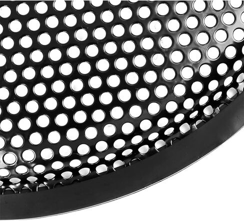 BLAZOR 10 inch Speaker Grill, Blck Subwoofer Metal Steel Mesh Speaker Cover, Waffle Protector Guard, Decorative Car Audio Grille with 4 pcs Grills Clamps and Screws (10 inch) in Kuwait