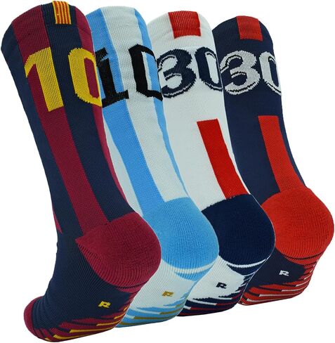 Fraobbg 4Pairs Men's Athletic Crew Socks Thick Protective Sport Cushion Elite Basketball Soccer Compression Towel Socks 7-12 in Kuwait