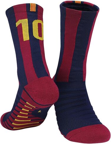 Fraobbg 4Pairs Men's Athletic Crew Socks Thick Protective Sport Cushion Elite Basketball Soccer Compression Towel Socks 7-12 in Kuwait