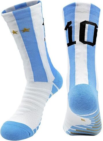 Fraobbg 4Pairs Men's Athletic Crew Socks Thick Protective Sport Cushion Elite Basketball Soccer Compression Towel Socks 7-12 in Kuwait