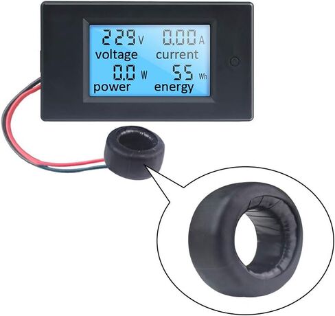 التيار المتناوب الفولتميتر مقياس التيار الكهربائي 80-260 فولت 100A KT-D135 شاشة الكريستال السائل الرقمية فولت أمبير متر Wattmeter مقياس الطاقة مع محول الحالي CT in Kuwait