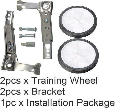 Bicycle Training Wheels Universal Kids Bicycle Balance Stabiliser Mounted Kit Bike Balance Stabiliser Assist, Heavy Duty Adjustable Bike Training Wheels for 16" to 24" Bicycles in Saudi Arabia