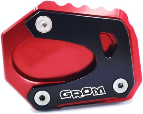 لـ Grom125 grom 125 msx125 2013-2021 2022 2023 دراجة نارية CNC مسنده حامل جانبي للقدم وسادة تمديد لوحة دعم حامل تكبير (أسود) in Kuwait