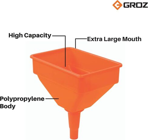Groz 41931 Plastic Anti Splash Funnel with Filter Screen in Saudi Arabia