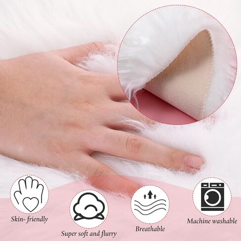 2 Pieces Crystal Diamond Paperweight 60 mm 80 mm Nail Art Hand Rest Pad Nail Backgrounds for Pictures with 12 Inch Artificial Sheepskin Cushion Faux Fur Seat Cover for Photography Wedding Home Decor in Saudi Arabia