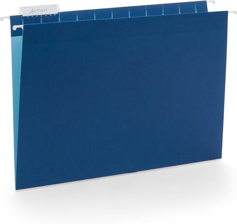 Blue Summit Supplies 25 Hanging File Folders, Letter Size, Assorted Jewel Tone Colors, 1/5 Cut Adjustable Tab Inserts, Designed for Color Coded File Organization, 25 Pack in Saudi Arabia