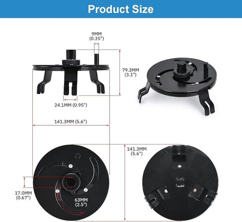 أداة إزالة مضخة الوقود العالمية، أداة حلقة قفل مضخة الوقود القابلة للتعديل، أداة حلقة قفل خزان الوقود ذات 3 فكات دائرية مع مفتاح فك 3.9 بوصة إلى 6.7 بوصة in Kuwait