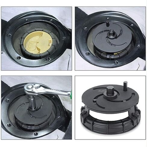 أداة إزالة مضخة الوقود العالمية، أداة حلقة قفل مضخة الوقود القابلة للتعديل، أداة حلقة قفل خزان الوقود ذات 3 فكات دائرية مع مفتاح فك 3.9 بوصة إلى 6.7 بوصة in Kuwait