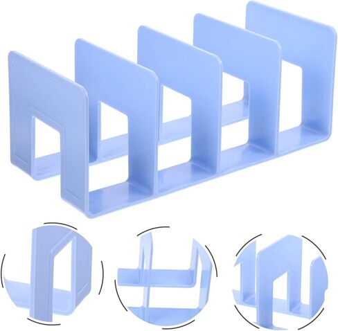 STOBAZA 4 Bookends School Storage Rack File Folder Holder Magazine Organizer Folder Holder for Desk File Cabinet Students Books Organizer Document Storage Rack Office Decor Paper File Rack in Saudi Arabia