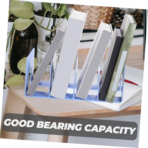 STOBAZA 4 Bookends School Storage Rack File Folder Holder Magazine Organizer Folder Holder for Desk File Cabinet Students Books Organizer Document Storage Rack Office Decor Paper File Rack in Saudi Arabia