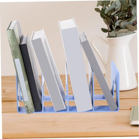 STOBAZA 4 Bookends School Storage Rack File Folder Holder Magazine Organizer Folder Holder for Desk File Cabinet Students Books Organizer Document Storage Rack Office Decor Paper File Rack in Saudi Arabia