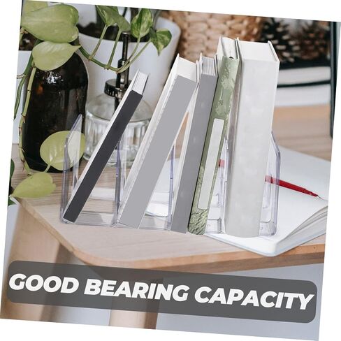 STOBAZA 4 Bookends School Storage Rack File Folder Holder Magazine Organizer Folder Holder for Desk File Cabinet Students Books Organizer Document Storage Rack Office Decor Paper File Rack in Saudi Arabia