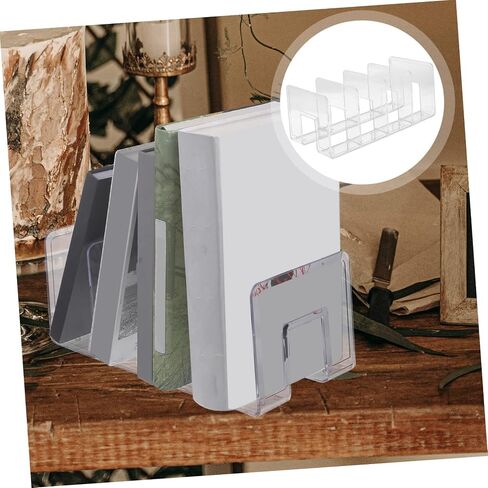 STOBAZA 4 Bookends School Storage Rack File Folder Holder Magazine Organizer Folder Holder for Desk File Cabinet Students Books Organizer Document Storage Rack Office Decor Paper File Rack in Saudi Arabia
