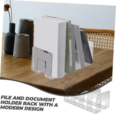 STOBAZA 4 Bookends School Storage Rack File Folder Holder Magazine Organizer Folder Holder for Desk File Cabinet Students Books Organizer Document Storage Rack Office Decor Paper File Rack in Saudi Arabia