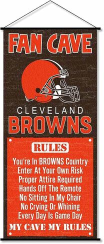 Cleveland Browns Man Cave Fan Banner Wall Door Scroll in Saudi Arabia