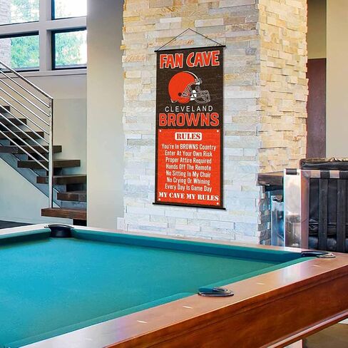 Cleveland Browns Man Cave Fan Banner Wall Door Scroll in Saudi Arabia