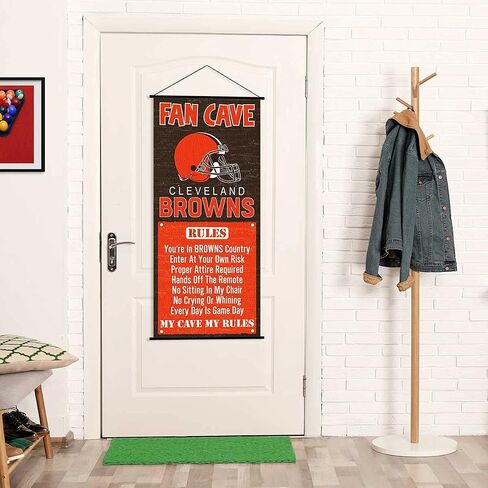 Cleveland Browns Man Cave Fan Banner Wall Door Scroll in Saudi Arabia