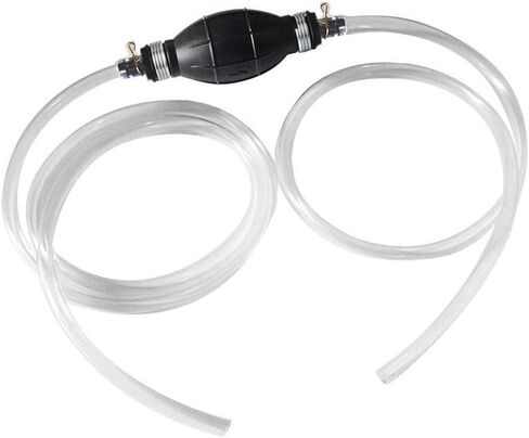 DEDC Manual Liquids Transfer Pump Kit, Hand Siphon Pump with 2 Durable PVC Hoses, Fuel Transfer Pump for Gasoline, Oil, Water, Diesel, Gas, Fluid in Saudi Arabia