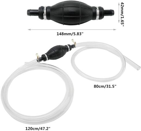 DEDC Manual Liquids Transfer Pump Kit, Hand Siphon Pump with 2 Durable PVC Hoses, Fuel Transfer Pump for Gasoline, Oil, Water, Diesel, Gas, Fluid in Saudi Arabia
