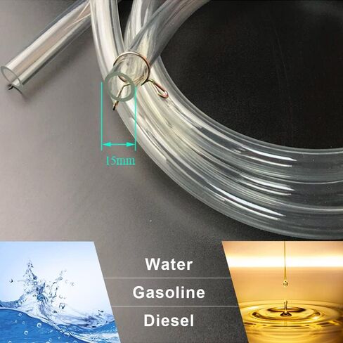 DEDC Manual Liquids Transfer Pump Kit, Hand Siphon Pump with 2 Durable PVC Hoses, Fuel Transfer Pump for Gasoline, Oil, Water, Diesel, Gas, Fluid in Saudi Arabia
