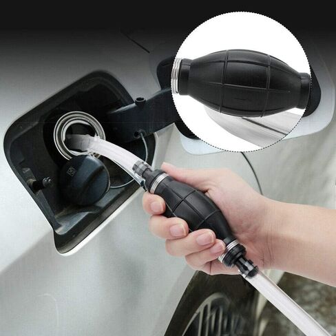 DEDC Manual Liquids Transfer Pump Kit, Hand Siphon Pump with 2 Durable PVC Hoses, Fuel Transfer Pump for Gasoline, Oil, Water, Diesel, Gas, Fluid in Saudi Arabia