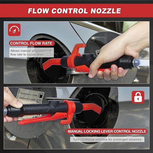 مضخة بطارية طاقة محمولة من AETLEEMO، مضخة نقل سائل تعمل بالبطارية مع فوهة للتحكم السريع في التدفق والتوقف، خرطوم طويل جدًا للبنزين والديزل الكيروسين والمزيد، 2.2 جالون في الدقيقة in Kuwait