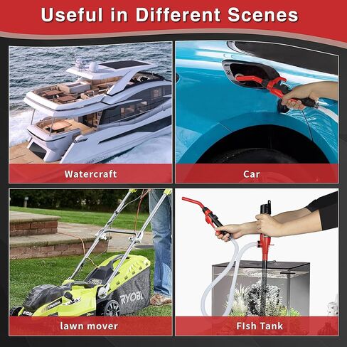 مضخة بطارية طاقة محمولة من AETLEEMO، مضخة نقل سائل تعمل بالبطارية مع فوهة للتحكم السريع في التدفق والتوقف، خرطوم طويل جدًا للبنزين والديزل الكيروسين والمزيد، 2.2 جالون في الدقيقة in Kuwait