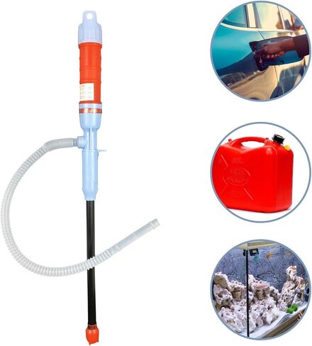 Automatic Transfer Pump | Fuel Transfer Pump Battery Powered Pump | Portable & Cordless | Water Pump | Gas Pump | Extra Long Siphon Hose | Siphon Pump for Gasoline | Gas Siphon Fuel, Water, Oil & More in Kuwait
