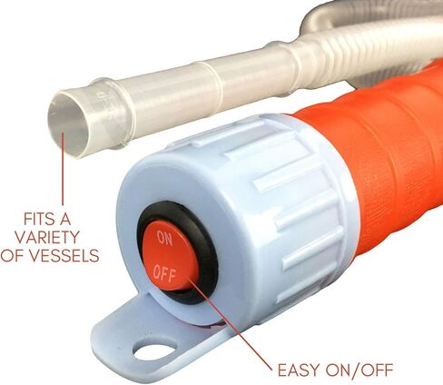 Automatic Transfer Pump | Fuel Transfer Pump Battery Powered Pump | Portable & Cordless | Water Pump | Gas Pump | Extra Long Siphon Hose | Siphon Pump for Gasoline | Gas Siphon Fuel, Water, Oil & More in Kuwait