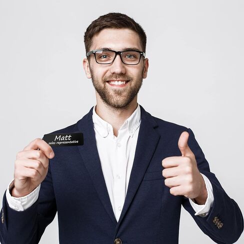 16 Pieces Sublimation Name Tag DIY Blank ID Name Badge with Round Corners Pin Custom Personalized Name Tag for School, Office (1.5 x 3 inch) in Saudi Arabia