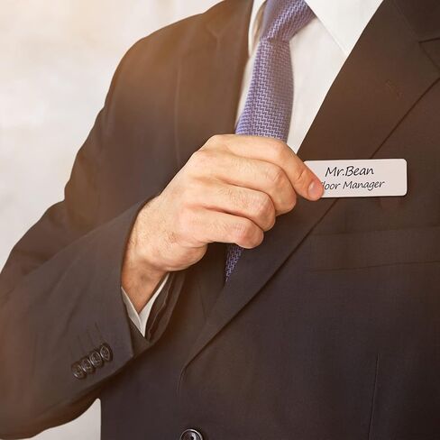 16 Pieces Sublimation Name Tag DIY Blank ID Name Badge with Round Corners Pin Custom Personalized Name Tag for School, Office (1.5 x 3 inch) in Saudi Arabia