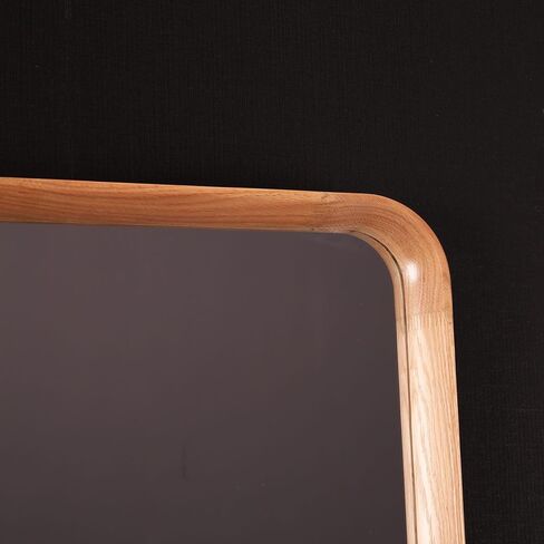 Square Mirror Hardwood Framed Walnut-Black Wall-Mounted Mirror 31.5x31.5 inches Natural Finish Suit for Modern/Nordic/Minimalist Room Décor in Saudi Arabia