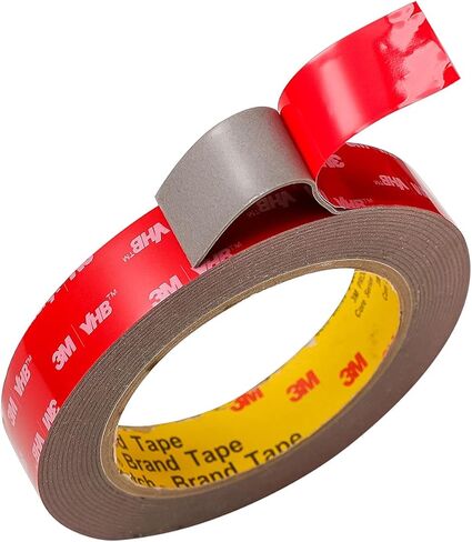 Double Sided Tape, Heavy Duty Mounting Tape, Very High Bond Waterproof Foam Tape, for LED Strip Lights, Car Decor, Home Decor and Office Decor (Gray,1 inch x 15.6Ft)， Made of 3m Tape in Kuwait