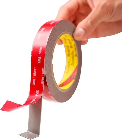 Double Sided Tape, Heavy Duty Mounting Tape, Very High Bond Waterproof Foam Tape, for LED Strip Lights, Car Decor, Home Decor and Office Decor (Gray,1 inch x 15.6Ft)， Made of 3m Tape in Kuwait