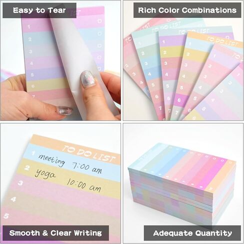 12 حزمة من مفكرة قائمة المهام، مفكرة قائمة التحقق اليومية، لوحة مذكرة مخططة، مفكرة صغيرة للتذكير بالأشياء التي يجب القيام بها للمعلم وزملاء العمل في المنزل والمكتب والمدرسة ومستلزمات الكلية، 600 قطعة in Kuwait