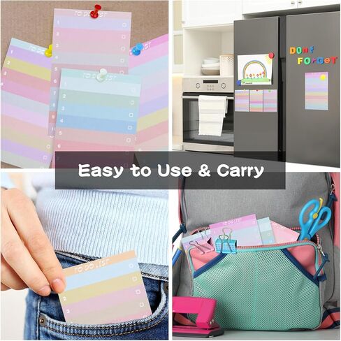 12 حزمة من مفكرة قائمة المهام، مفكرة قائمة التحقق اليومية، لوحة مذكرة مخططة، مفكرة صغيرة للتذكير بالأشياء التي يجب القيام بها للمعلم وزملاء العمل في المنزل والمكتب والمدرسة ومستلزمات الكلية، 600 قطعة in Kuwait