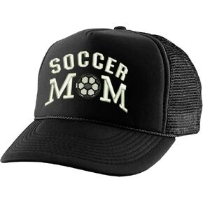 ALLNTRENDS Soccer Mom Trucker Hat Embroidered Women's Adjustable Mesh Snapback Cap