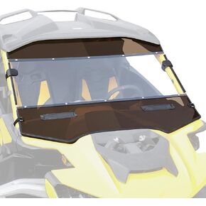 SAUTVS Vented Front Full Windshield for Can-Am Maverick R, Hard Coated Poly Vented Scratch Resistant Front Full Windshield Windscreen Window for Can Am Maverick R MAX X RS 2024+ Models Accessories