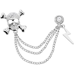CHOORO Halloween Jewelry Crystal Skull Head Pin Brooches Being Jewelry Halloween Night Party Gift in Kuwait
