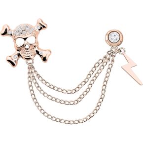 CHOORO Halloween Jewelry Crystal Skull Head Pin Brooches Being Jewelry Halloween Night Party Gift