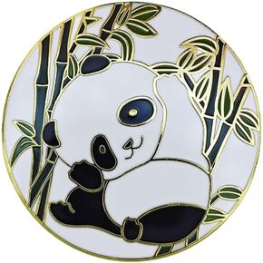 Panda Enamel Pins with Bamboo Design, Cute Cartoon Enamel Panda Pins for Women and Girls
