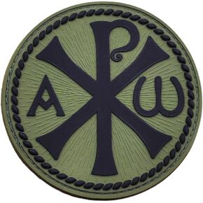 Glow Dark Chi Rho Jesus Christ Symbol Morale PVC Patch