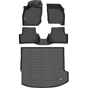 HAFIDI® Floor Mats & Cargo Liner Set Fit for Audi A3 2022-2024 All Weather Protection TPE Anti-Slip Automotive Full Set A3 Floor Liners Custom Accessories - Black