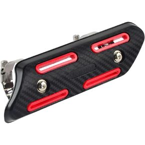 NICECNC Red Universal Escape Muffler Pipe Heat Shield Protector 4 Stroke Compatible with Honda CRF250 CRF450 CRFX250 CRFX450,Suzuki RMZ250 RMZ400 RMZ450 RMX250 RMX400 RMX450 DRZ250 DRZ400 DRZ450