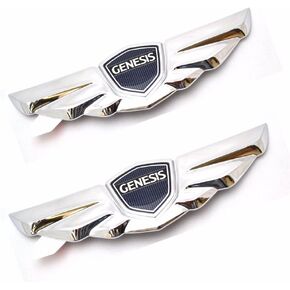 Wing Logo Front Hood Rear Tail Trunk Emblem 2P For 2009-2014 GENESIS Sedan OEM