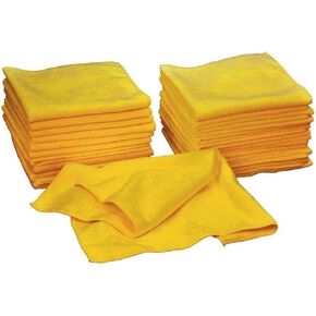 Microfiber Cleaning Cloths, Yellow Towels for Cars, 16"x16", Super Soft, Lint-Free, Ultra Absorbent, Washable & Reusable, 18-Pack (Pack of 1)