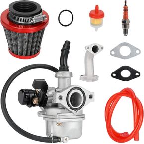 PZ19 19mm Carburetor Fits for Peace Coolster Sunl Redcat Lifan Loncin Clone 125cc 90cc 70cc 50cc 110cc 4 Cycle ATV Chinese Quad Sports Dirt Pit Bike with 35mm Air Filter Spark Plug Carb Kits