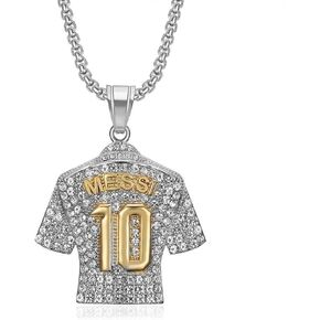 Number 10 Soccer Jersey Pendant, No. 10 Jersey Soccer Necklace for Men, Number 10 Football Necklace Soccer Charm Jewelry, Rock Soccer Jersey Necklace Soccer Player Number 10 Pendant Necklace