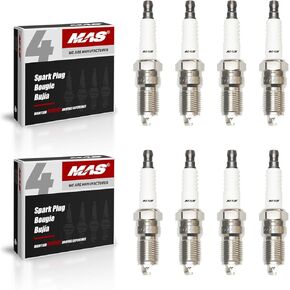 MAS Set of 8 Iridium Spark Plugs SP479 Compatible with Ford E150 E250 E350 E450 Econoline Super Duty Excursion F150 F250 Replacement for SP-479 AGSF22WM AGSF22WMF4 AGSF-22W-M AGSF-22W-MF4